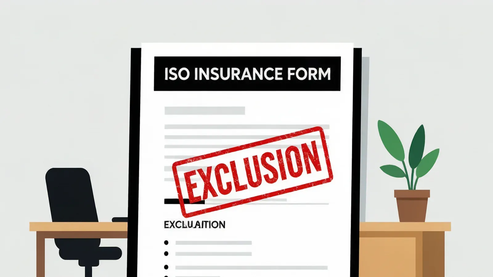 An insurance form stamped with a generative-AI exclusion.