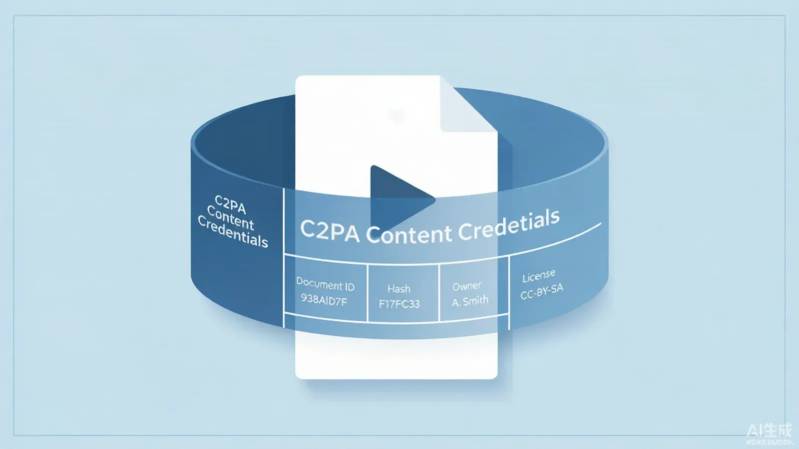 A diagram of a video file wrapped in a C2PA Content Credentials provenance layer